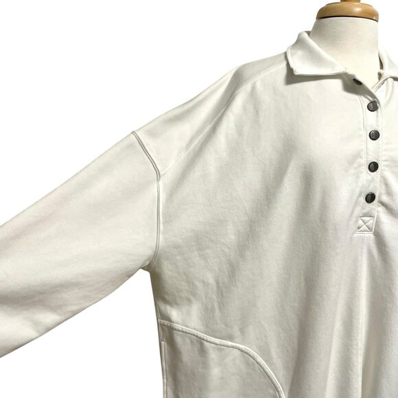 Free People Ultra Oversized Sweatshirt Sweat Dress Pockets Boho White size XS - Picture 6 of 14